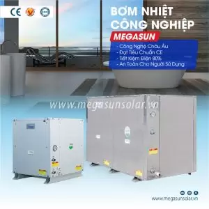 Máy nước nóng bơm nhiệt heat pump giải nhiệt nước Megasun Water to water