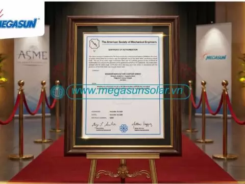 Megasun khẳng định vị thế dẫn đầu với chứng nhận ASME quốc tế cho bình áp lực