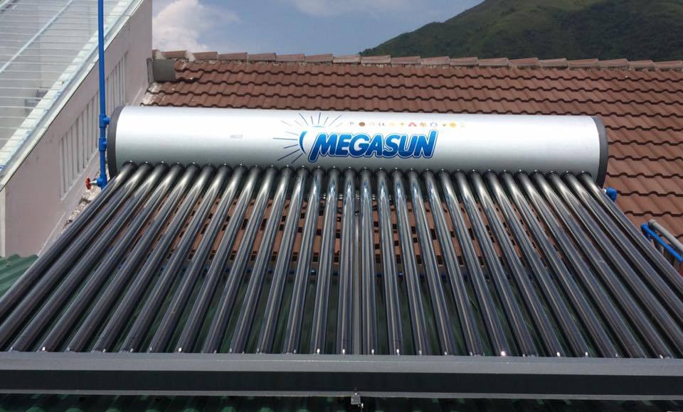 Máy nước nóng năng lượng mặt trời MEGASUN dạng ống chân không.