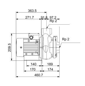 thông số kỹ thuật máy bơm nước Grundfos Cm25 1