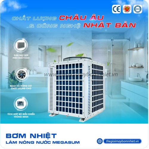 Heat Pump Hot Water System Megasun MGS-5HP là hệ thống nước nóng được sử dụng rộng rãi cho các công trình như khách sạn, nhà nghỉ, biệt thự, nhà máy....