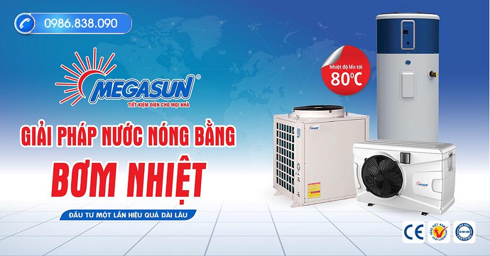 Máy nước nóng sử dụng bơm nhiệt Megasun MGS-5HP-2500L