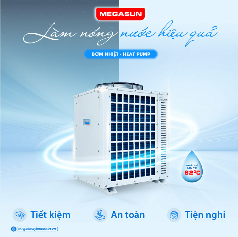 Heat Pump Bơm nhiệt nước nóng Megasun MGS-3HP