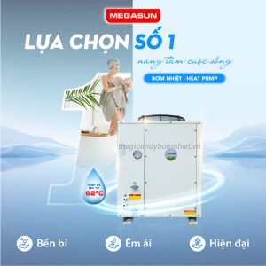 Bơm nhiệt nước nóng Megasun MGS-3HP | Công nghệ Mỹ, Tiết kiệm 80% điện