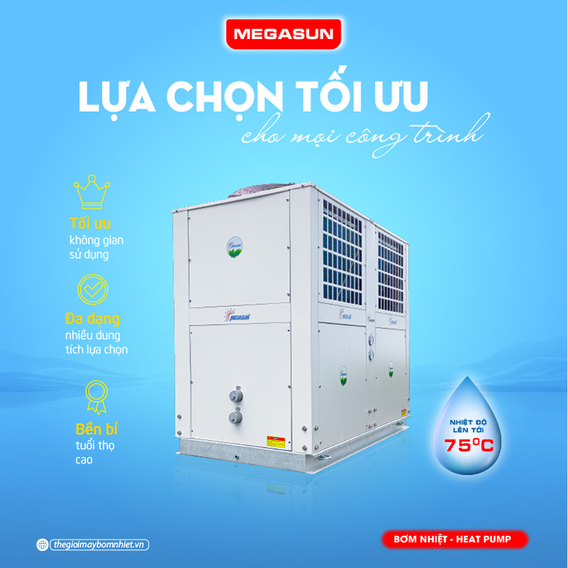 Heatpump nước nóng Megasun MGS-15HP - Bơm nhiệt công nghiệp