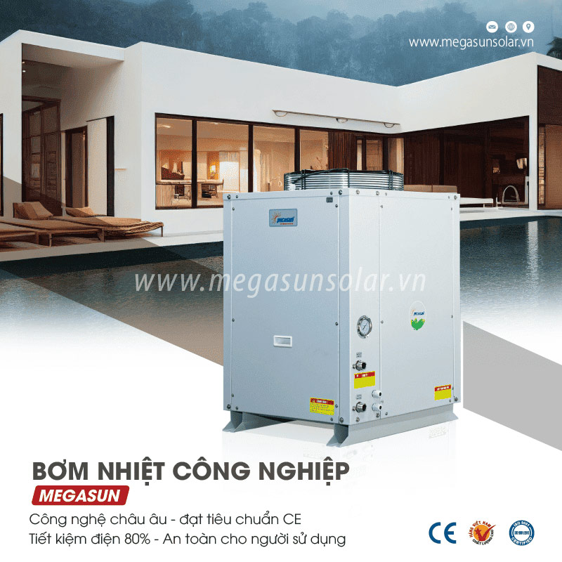 Máy nước nóng bơm nhiệt Megasun MGS-3HP kết cấu chắc chắn, hoạt động êm ái với hệ thống chống ồn đạt chuẩn Châu Âu