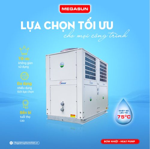 Hệ thống nước nóng trung tâm Megasun MGS-15HP-5000L | Chất lượng Châu Âu, Vận hành bền bỉ