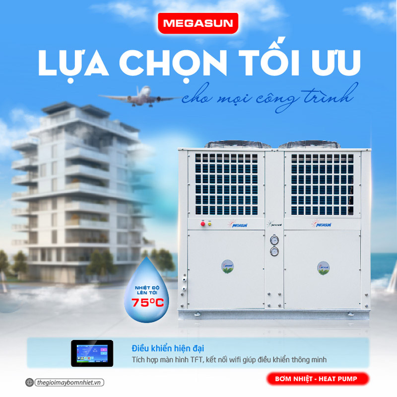 Máy nước nóng heat pump Megasun MGS-15HP-5000L | Công nghệ Mỹ