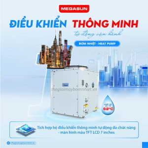 Bơm nhiệt gia đình Megasun MGS-1HP-100L - Cấu tạo đơn giản, điều khiển thông minh, dễ dàng
