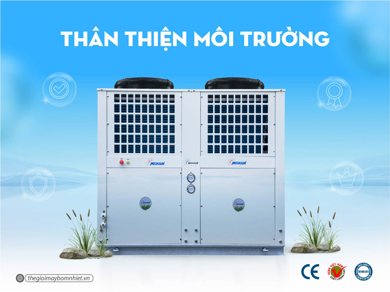 Bơm nhiệt công nghiệp Heat Pump Megasun MGS-44HP - An toàn tuyệt đối khi sử dụng