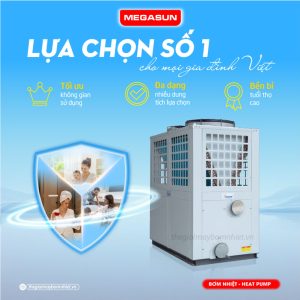Máy nước nóng năng lượng không khí Megasun MGS-25HP đạt chuẩn chất lượng Châu Âu