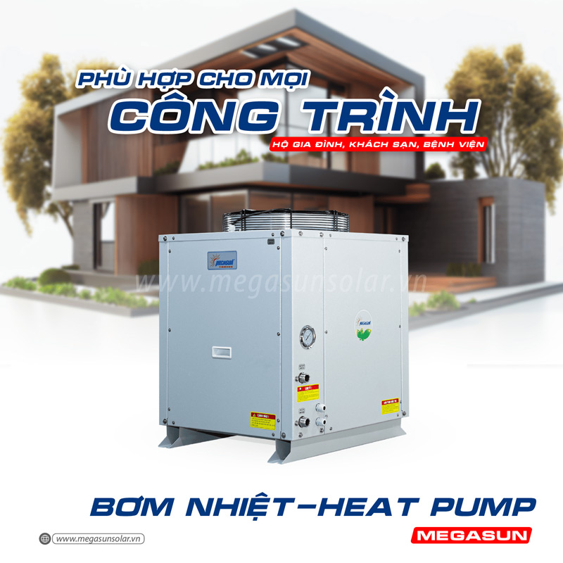 Máy nước nóng năng lượng không khí bơm nhiệt Megasun MGS-2.5HP-800L