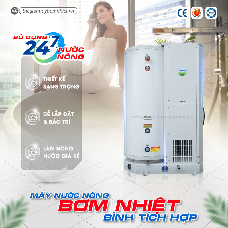 Máy bơm nhiệt tích hợp Megasun MGS-3.5-150