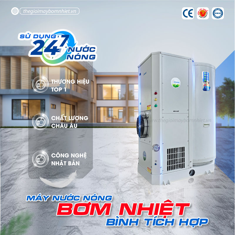 Bơm nhiệt bình tích hợp Megasun MGS-3.5-150 - Tiết kiệm năng lượng, vận hành dễ dàng