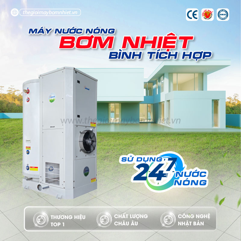 Đặc điểm nổi bật của bơm nhiệt All in one - bình tích hợp Megasun MGS-5.0-300