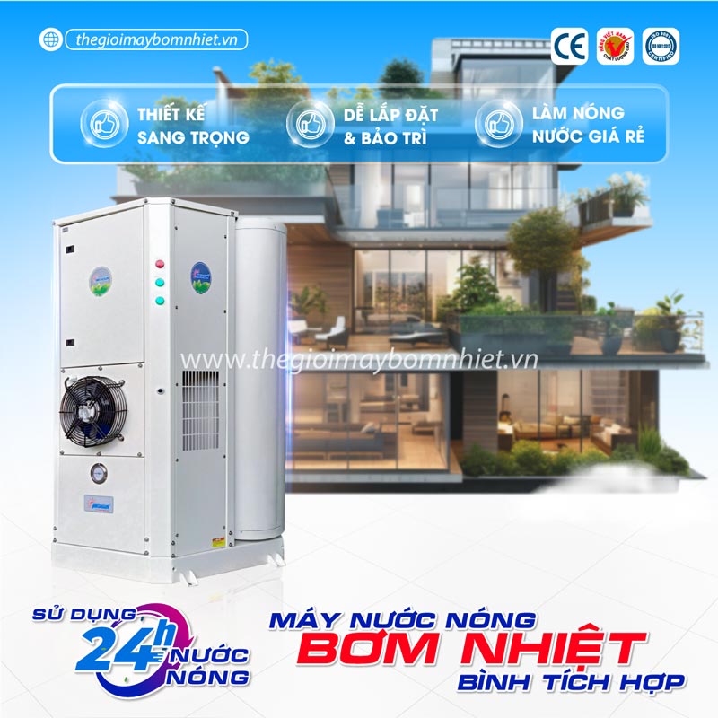 Heatpump cho gia đình Megasun Megasun MGS-5.0-350 - Giải pháp sản xuất nước nóng hoàn hảo