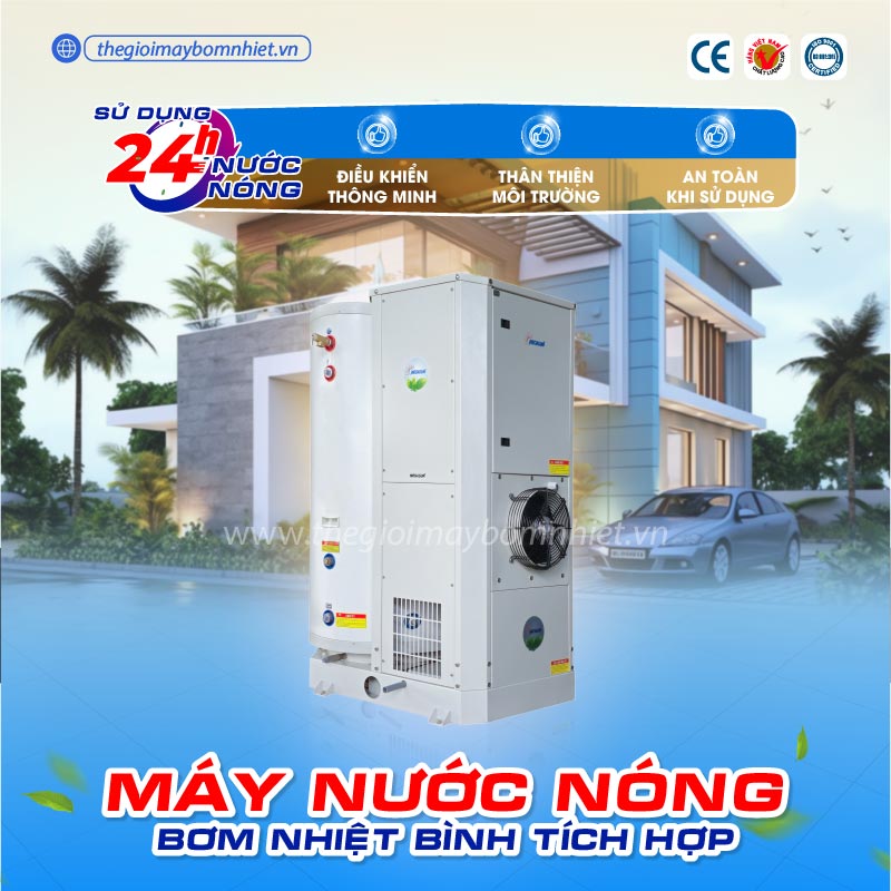 Máy nước nóng bơm nhiệt Megasun sở hữu nhiều tính năng vượt trội