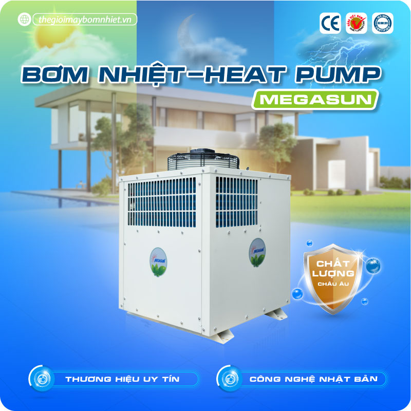 Máy bơm nhiệt Megasun MGS-1HP-D - Giải pháp tiết kiệm tới 80% điện năng