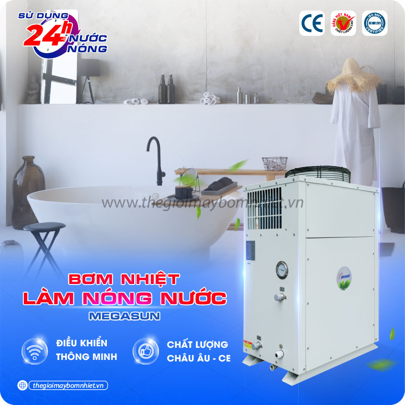 Thắc mắc thường gặp khi sử dụng máy nước nóng bơm nhiệt dân dụng Megasun MGS-2.0HP-D