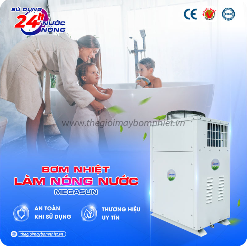 Megasun MGS-2.0HP-D - Giải pháp sản xuất nước nóng hiệu quả, tiết kiệm cho gia đình, biệt thự, khách sạn