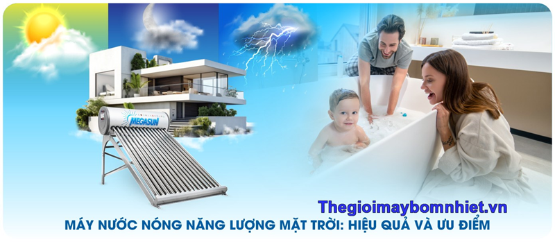 Máy nước nóng năng lượng mặt trời MEGASUN-1830KAE 300 lít được lắp đặt đúng kỹ thuật