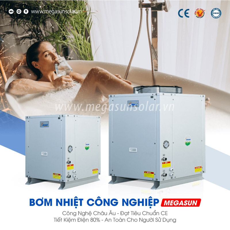 Bơm nhiệt Megasun - Tiết kiệm tới 80% điện năng