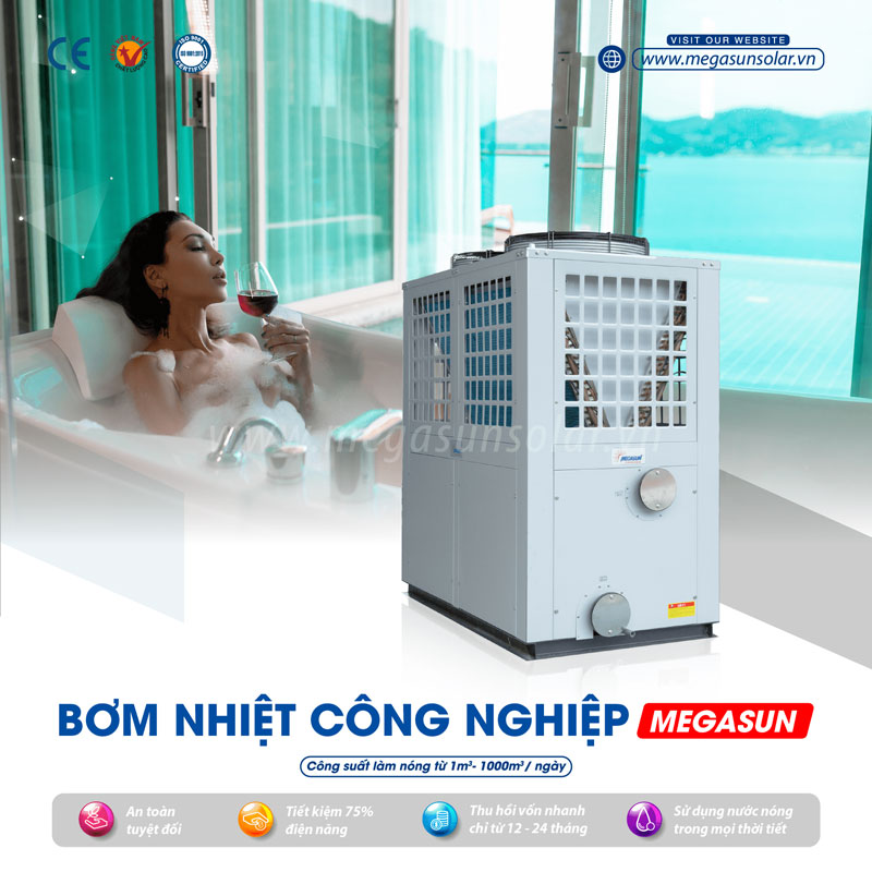 Ưu điểm tuyệt vời của bơm nhiệt giải nhiệt gió Heatpum Megasun MGS-10HP-H