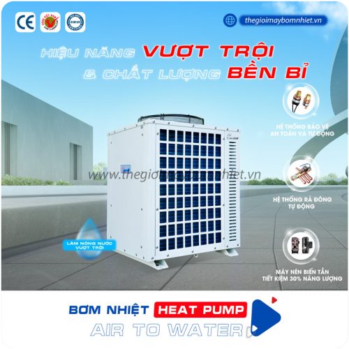 Heat Pump Megasun sở hữu hệ thống linh kiện chất lượng