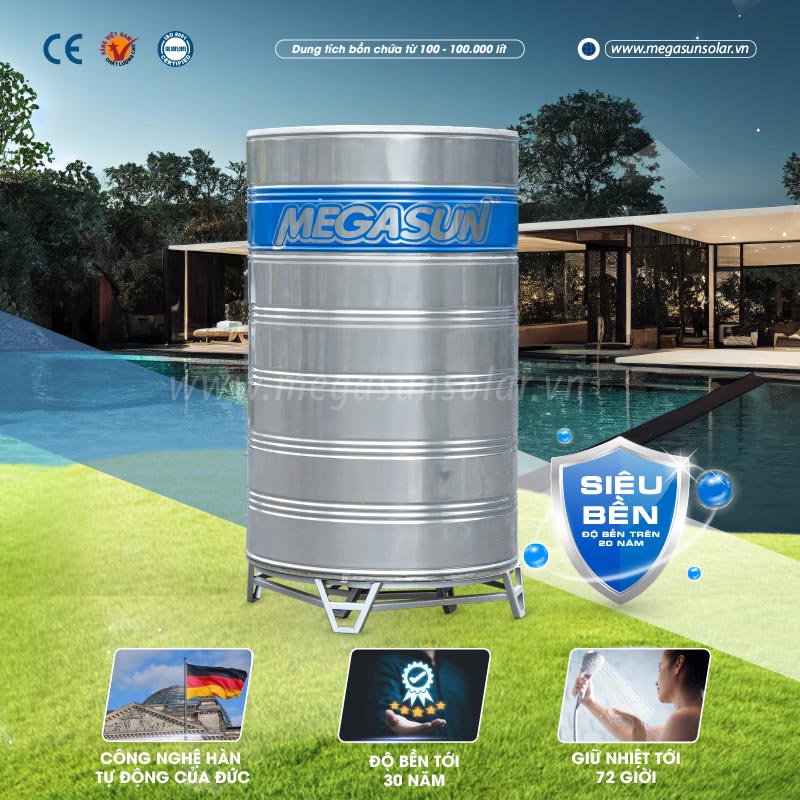 Bồn bảo ôn Megasun BBO-9000-CA-D được đánh giá cao cả về khả năng giữ nhiệt lẫn độ bền