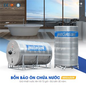 Bồn bảo ôn chịu áp thấp 10000L (10m3) Megasun BBO-10000-KCA-D