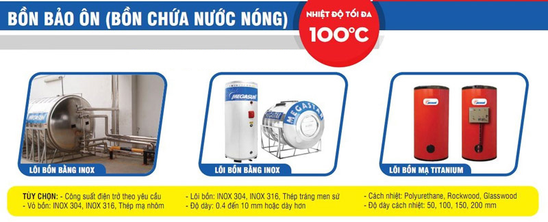 Cấu tạo 3 lớp chính của bồn bảo ôn Megasun