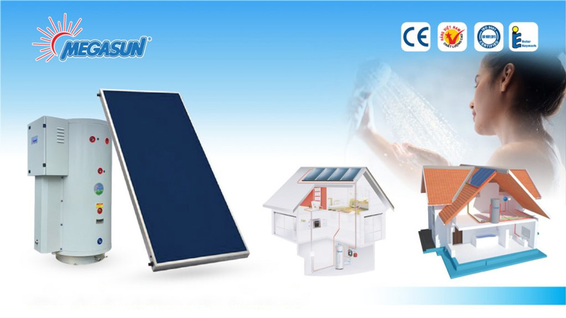 Máy nước nóng năng lượng mặt trời tấm phẳng chịu áp Megasun CA