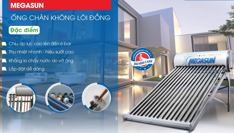 Máy nước nóng năng lượng mặt trời ống chân không 