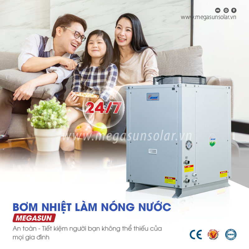 Ưu điểm máy nước nóng bơm nhiệt Heatpump bình tách rời