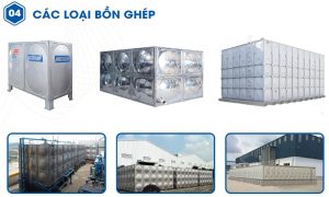 Bồn nước inox hình chữ nhật