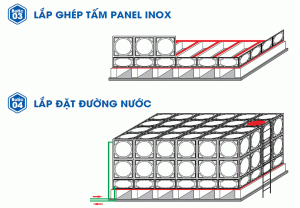 bồn inox lắp ghép