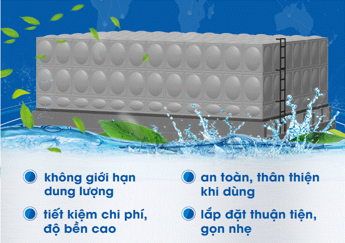 Bồn chứa nước inox vuông