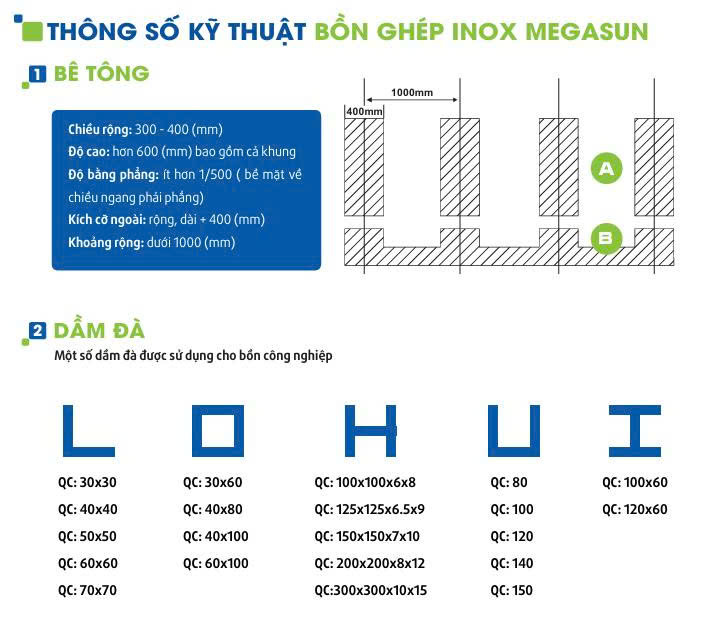 Bồn nước công nghiệp lắp ghép inox