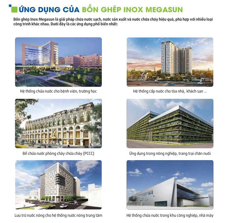 Bồn chứa nước lắp ghép inox
