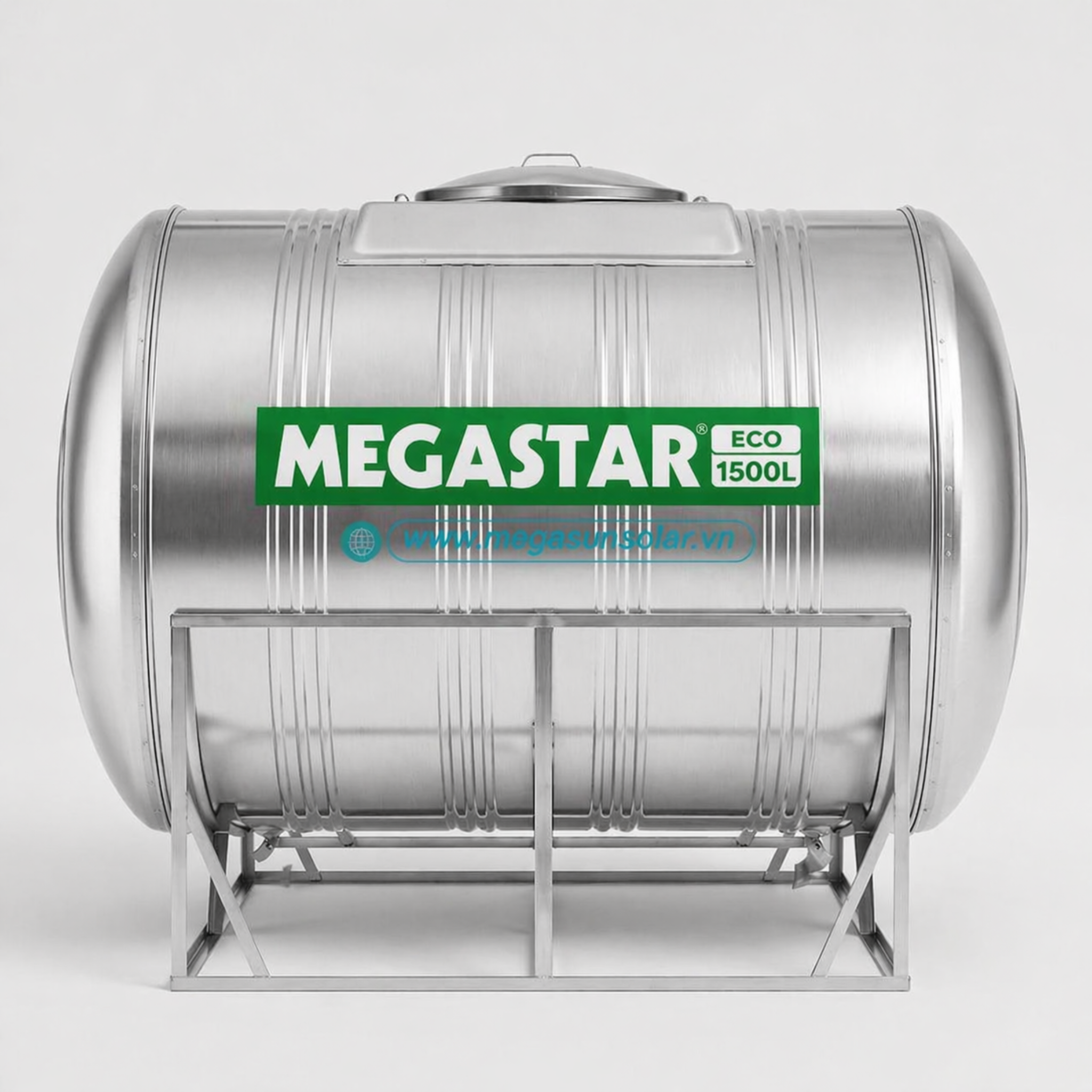 Bồn nước inox Megasun Megastar Eco 1500L bồn ngang