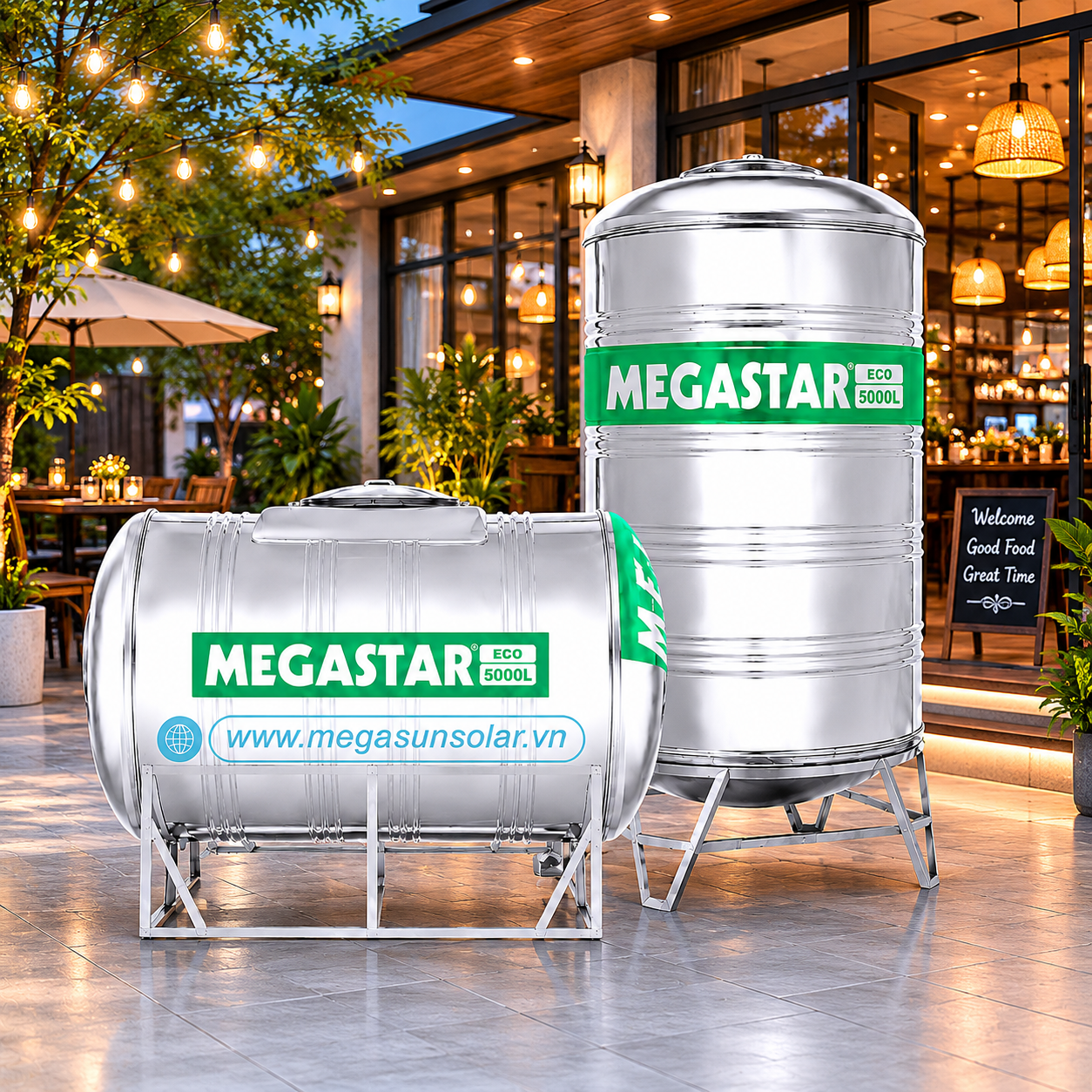 Bồn nước inox Megasun Megastar Eco 5000L BLM-5000ED/N