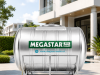 Bồn tròn inox Megastar Eco 2000L bồn ngang