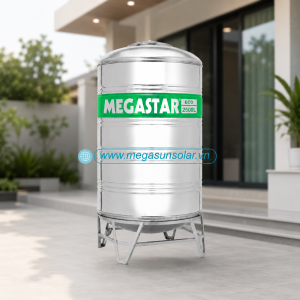 Bồn tròn lạnh inox Megasun 2500L bồn đứng
