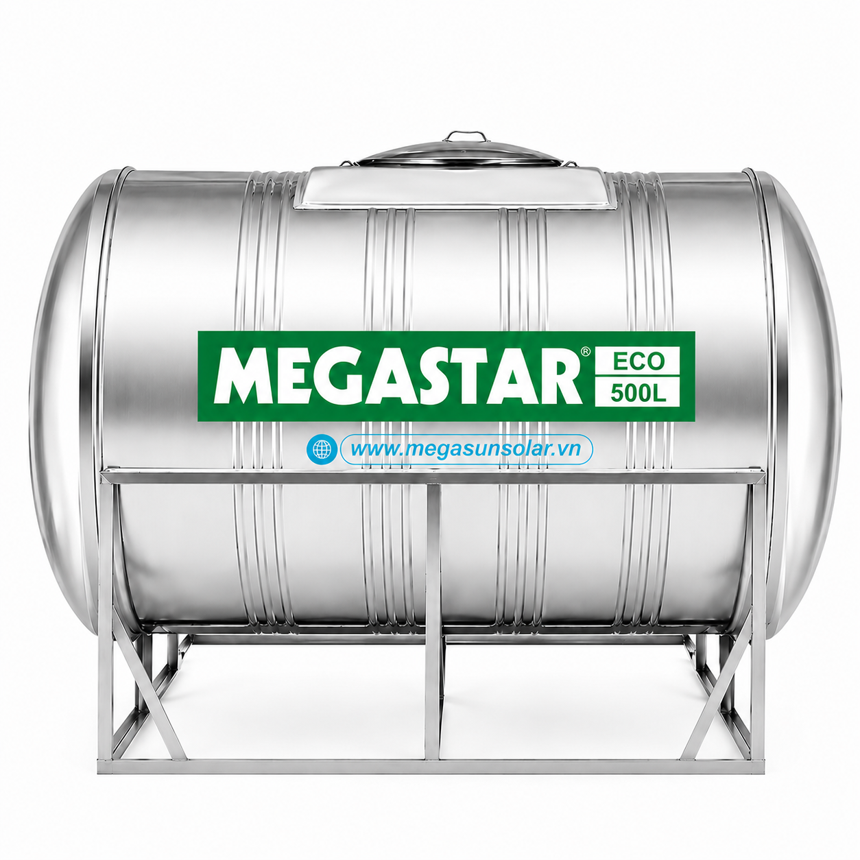 Bồn chứa nước inox Megasun Megastar Eco BLM-500ED/N dung tích 500L bồn nằm