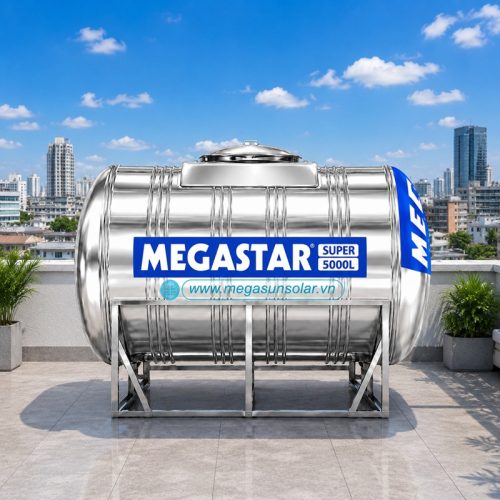 Bồn ngang inox chứa nước Megastar Super 5000 lít