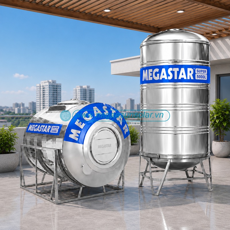 Bồn nước inox Megastar Super BLM-5000SD/N Megasun dung tích 5000L