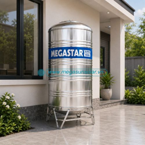 Bồn nước inox Megastar Super BLM-1000SD/N bồn đứng