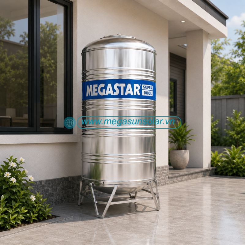 Bồn nước inox Megastar Super BLM-1000SD/N bồn đứng