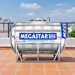 Bòn tròn inox Megastar Megasun dung tích 1000L bồn ngang