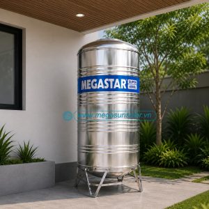 Bồn đứng inox chứa nước Megastar Super 4000 lít
